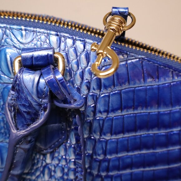 NWT Brahmin Large Duxbury Satchel Vista Blue Ombre Melbourne - Picture 10 of 11